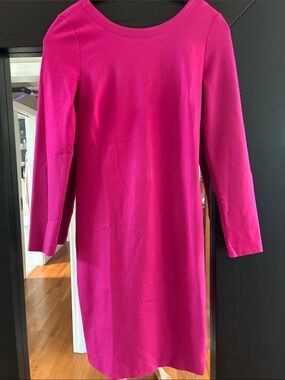 Banana Republic Bold Fuchsia Long Sleeve Sheath Dress, Sz: 2, NWT